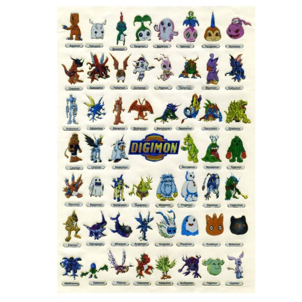 Digimon stickers 1ark