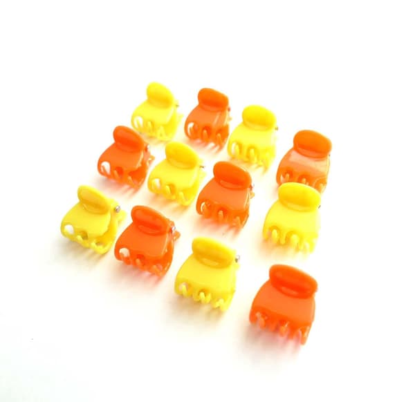 Hårklämmor små Gul & Orange