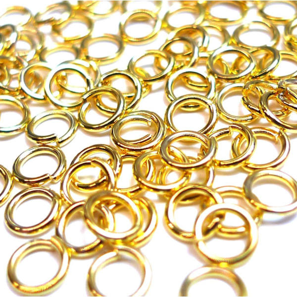 Guldpläterade Ringöglor 5mm 10-pack