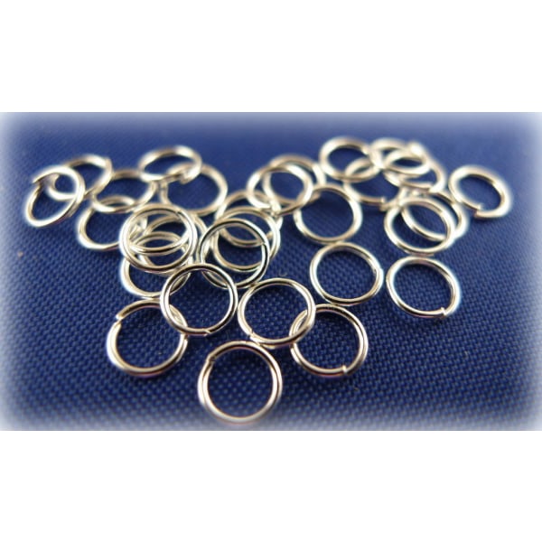 Silverpläterade Ringöglor 5mm 20-Pack