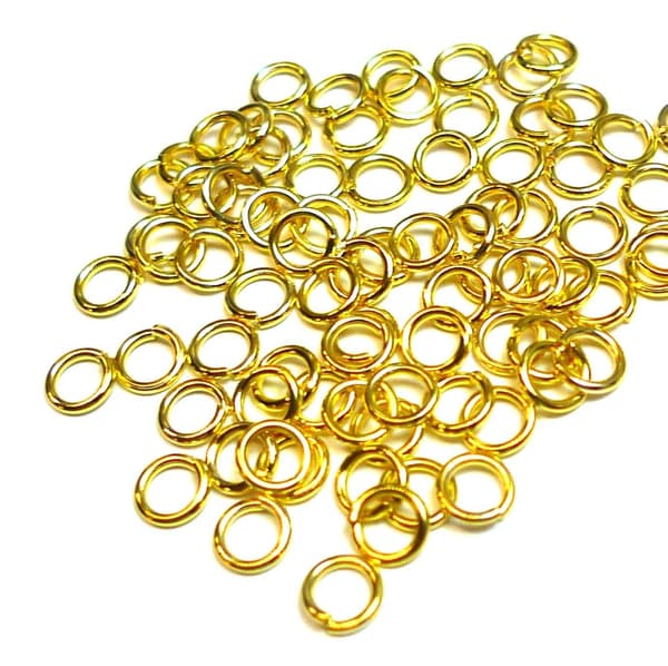 Guldpläterade Ringöglor 5mm 10-pack