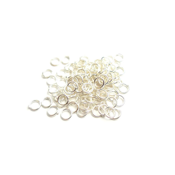Silverpläterade Ringöglor 5mm 40-Pack