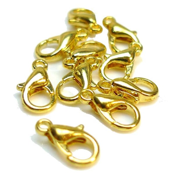 Lås till Halsband/Armband/Fotband - Guldpläterade 5-Pack