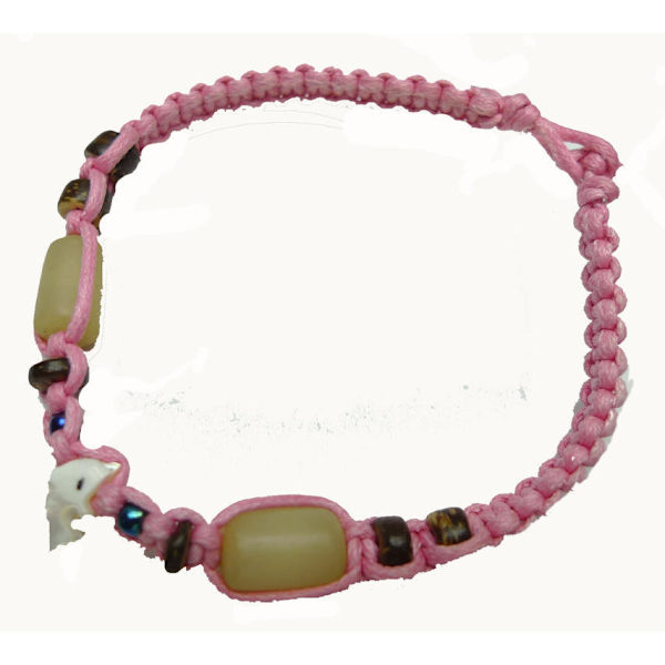 Makramearmband rosa