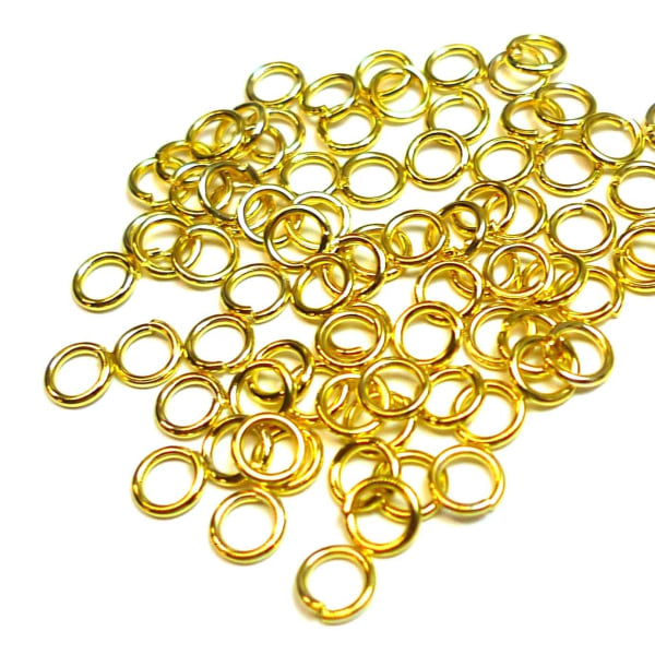 Guldpläterade Ringöglor 5mm 30-pack