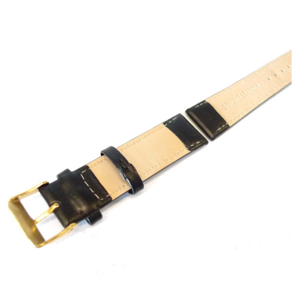 Klockarmband pu-läder svart 20mm