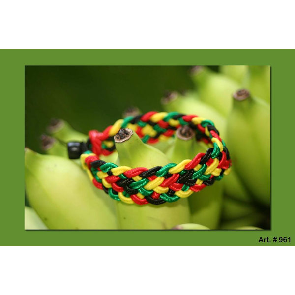 Rastaarmband flätat