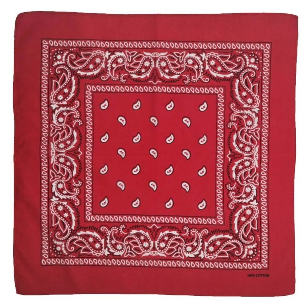 Bandana Paisleymönster Röd 10-pack Röd