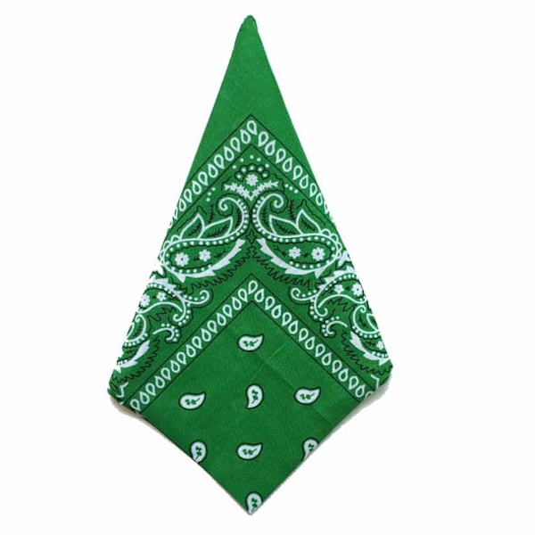 Bandana Paisleymönster Ljusgrön