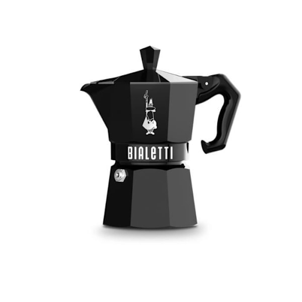 BIALETTI Moka Exclusive 3 koppar i svart