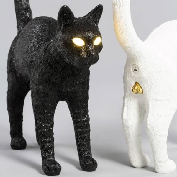 CAT LAMP FELIX-Wireless & Touch LED Bordslampa Cat Resin L46cm Vit Seletti | designad av Studio JOB