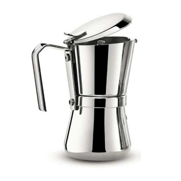 Giannina 9/6 kopp kaffebryggare - Giannini - Grå - Spegelpolerat rostfritt stål
