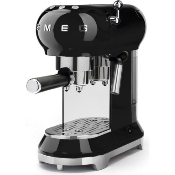 15 bars svart espressomaskin - SMEG - ECF01BLEU - Espresso - Kapslar - Malet kaffe