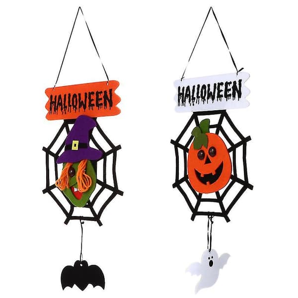 2 stk Halloween Dørskilt til Halloween Dekorationer