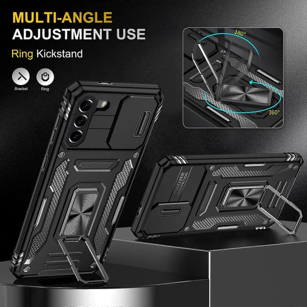 For Samsung Galaxy S21+ 5G Armor PC + TPU Kameraskjold Telefonveske