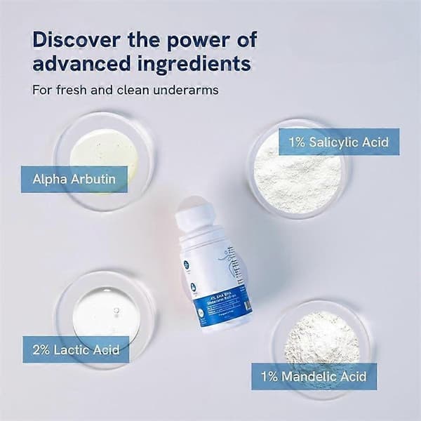 AHA BHA Underarm Roll On - 4% Exfolierande, Ljusgörande, 50ml