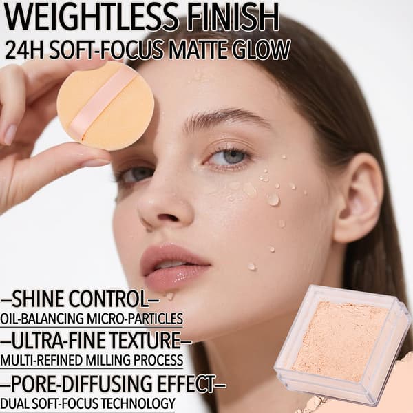 Beauty Easy Bake Loose Setting Powder, öljyä imevä 10 tunnin pito, E-vitamiini, Pound Cake 0.71oz