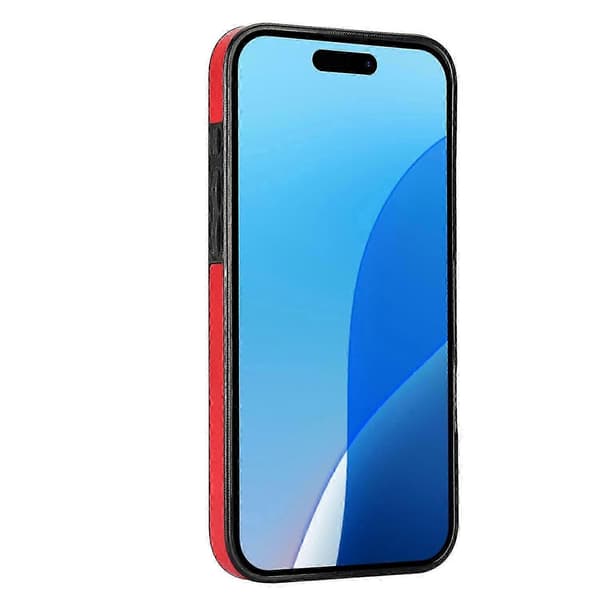 Til iPhone 16 Pro Max deksel med kortspor, slankt PU+TPU mobildeksel - Rosegull