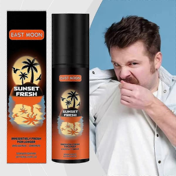 1 stk. Deodorant Bodyspray, Sunset Fresh Mango Duft til Mænd, 48 timers langvarig aluminiumsfri