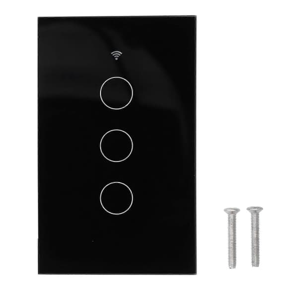Intelligent Light Touch Switch Control 3 Gang American Type Remote Switch för Tuya Zigbee 100‑240V