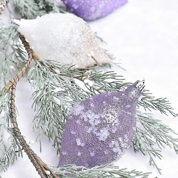 Julepynt Glitter Specialformet Malet Kugle Juletræshæng Julekugle