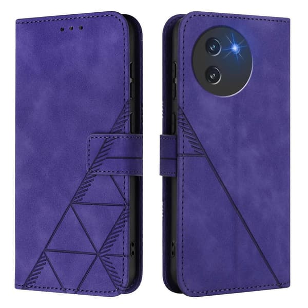 Crossbody 3D-preget flip-skinntelefonveske (for Doogee Note 59 / Note 59 Pro)