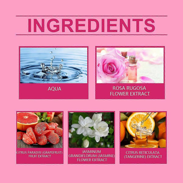 Charm Blomsterparfume, Frisk Citrus & Jasmin Duft til Daglig & Formel Brug, 10ml