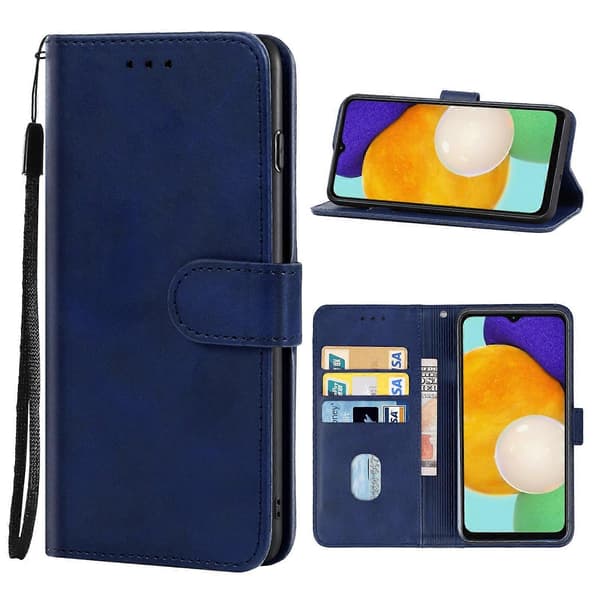 Läderfodral för Samsung Galaxy A13 5G / A04s (Blå)