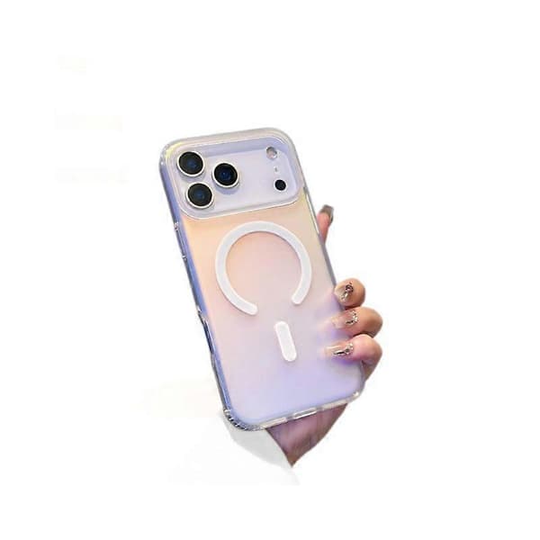För iPhone 17/iPhone 17 Pro/iPhone 17 Promax telefonfodral, lasergradient magnetiska telefonfodral