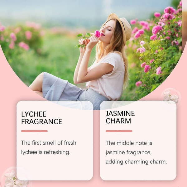 Lychee Crystal Crown Parfym, Elegant långvarig fräsch litchidoft med ros- och vaniljextrakt, 30 ml Idealisk present