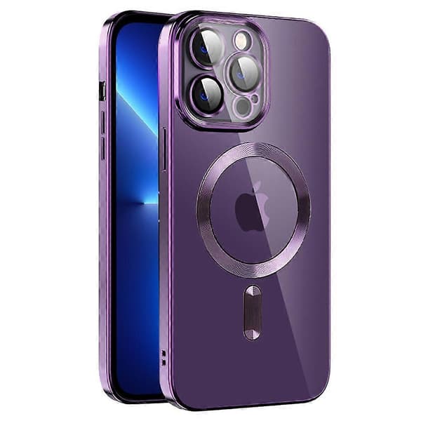CD Texture Slim Case til iPhone 13 Pro 6,1 tommer TPU Telefoncover Kompatibel med MagSafe