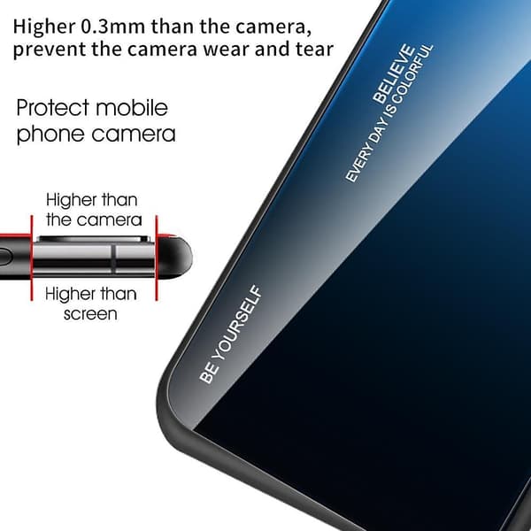 Gradientfarvet glascover til iPhone 15 Plus