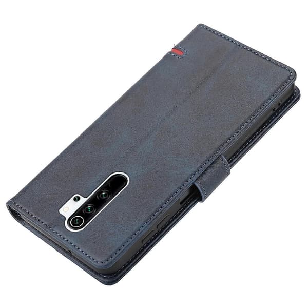 Plånboksfodral i läder för Xiaomi Redmi 9 Classic (Blå)
