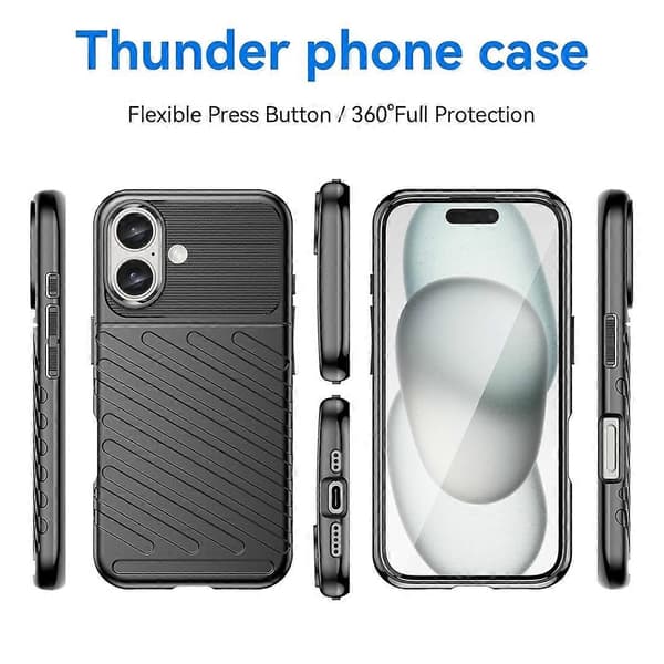 Thunderbolt TPU-telefonfodral för iPhone 16