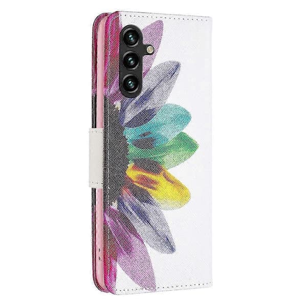 Til Samsung Galaxy A16 Pung Etui Mønstertryk Telefon Lædercover (Solsikke)