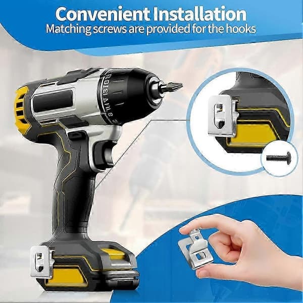 Belteklips for Dewalt, erstatningsklips i rustfritt stål, med skruer, for Dewalt N086039/N169778, elektrisk midjespenne krok