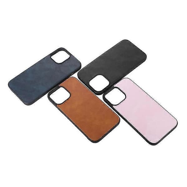 För Iphone 13 Pro Max Telefonfodral i PU-läder med kohudstextur (rosa)