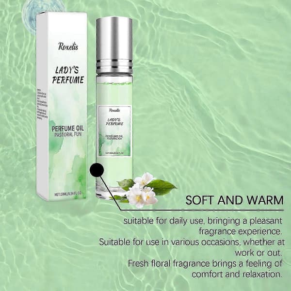 Frisk Grøn Have Roll-on Parfume, Langvarig Lavendel & Patchouli Duft, Bærbar 10ml