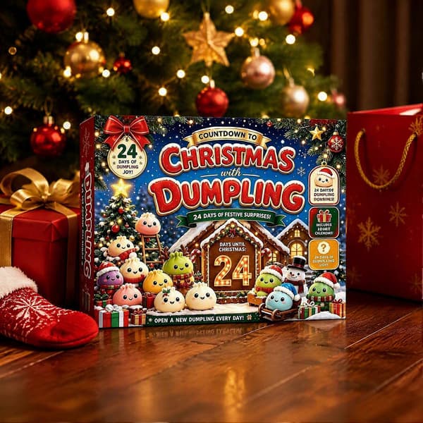 Jule-klem-adventskalender 2026 - 24-dagers dumpling-fidget-nedtelling