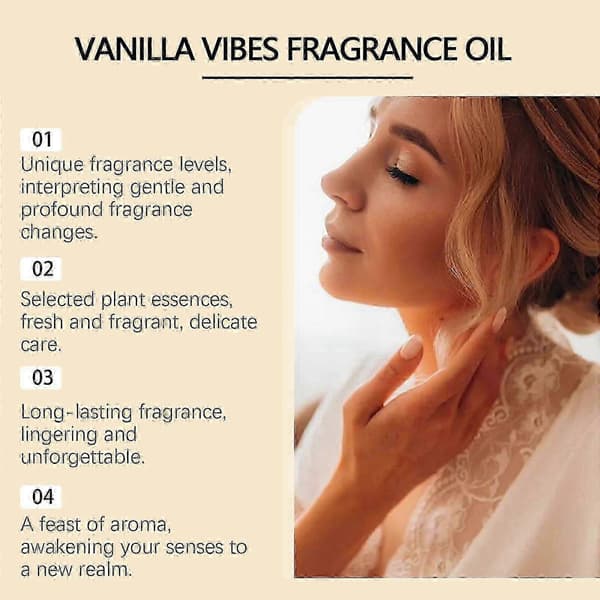 Langvarig Vanilje Roll-on Parfume, Frisk Elegant Hudvenlig Duft, Nem Anvendelse