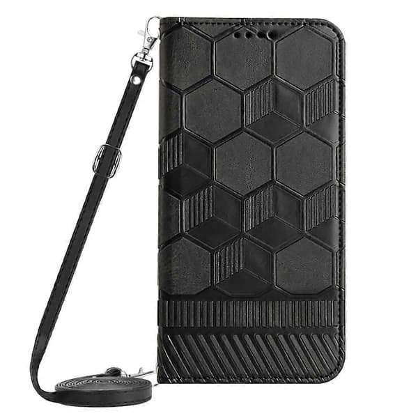 Til iPhone 13 mini Crossbody Fodbold Tekstur Magnetisk PU Telefoncover Til iPhone 13 Mini