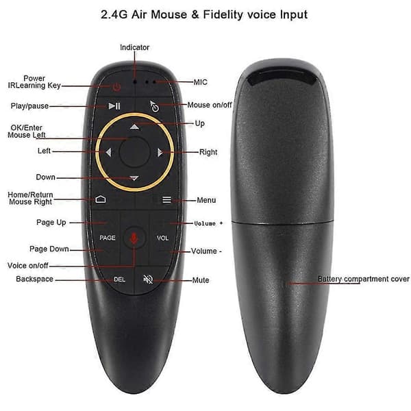 Professionel G10s G10s Pro Stemmefjernbetjening 2.4g Til Android Tv Box Pc