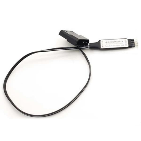 Datorfläkt Belysningseffektkontroller, 5V 3-stift/12V 4-stift RGB Fläktutrustning Kabelkontroll/Fjärrkontroll Edition 0627