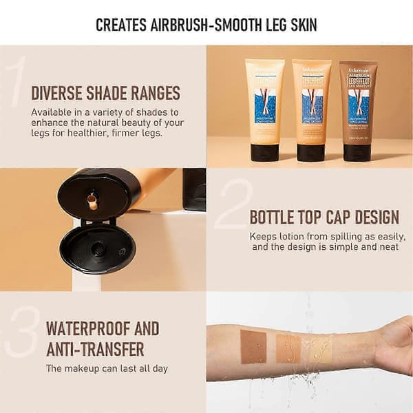 Kropsmakeup Vandfast Foundation, Benmakeup, Benmakeup Lotion, Benmakeup til Åreknuder Vandfast, Ben- og Kropsmakeup til Tatovering C