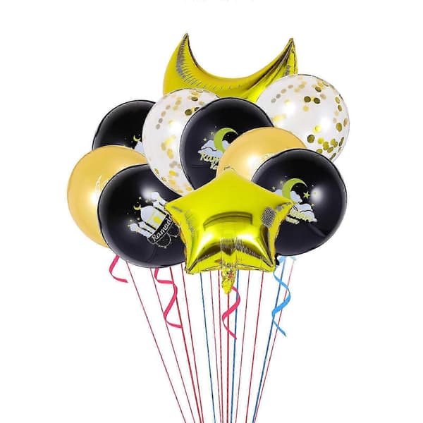 Festlige ballonpynt Glædelig atmosfære Muslimsk Eid-fejring Rund 1 sæt