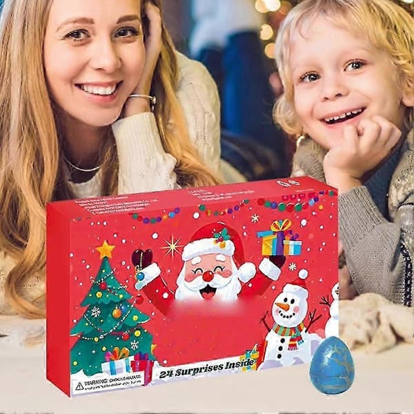 Hlraizz Adventskalender 24 dager jule-nedtelling dyreleker dinosaur-egg for barn og tenåringer