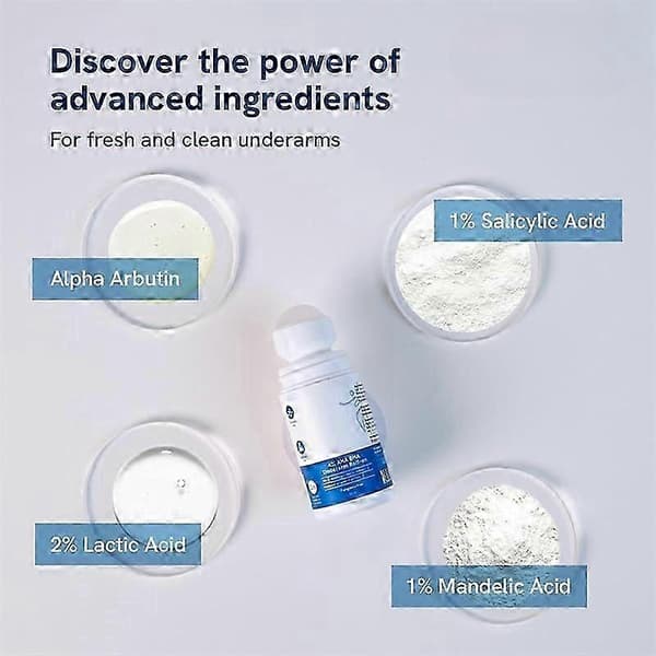 1-5X Be Bodywise 4% Aha Bha Kainalon Roll On 50ml | 2% maitohappo, 1% mantelihappo