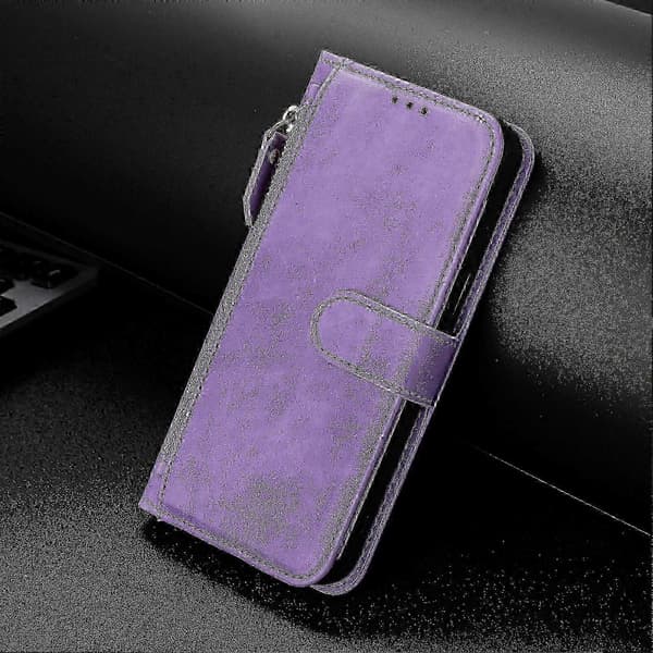 Case For Iphone 16 Protection Zipper Magnetic Closure Leather Wallet Case Compatible With Iphone 16 Case