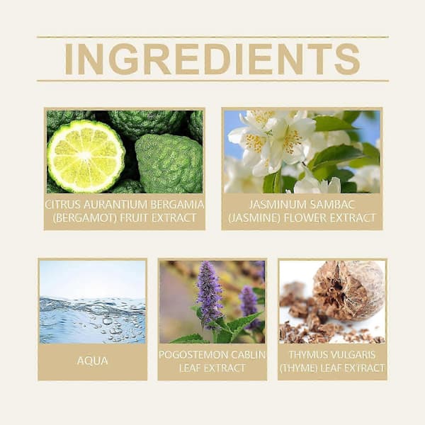 Elegant Patchouli Vattenparfym, Långvarig Fräsch Bergamott & Jasmin Spray