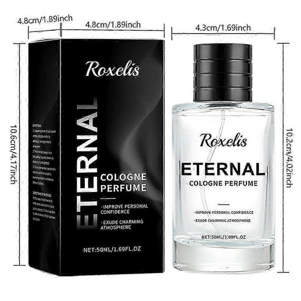 Eternal Cologne til Mænd, Langvarig Frisk Citron Citrusduft, 50ml Eau de Toilette, Gave til Mænd